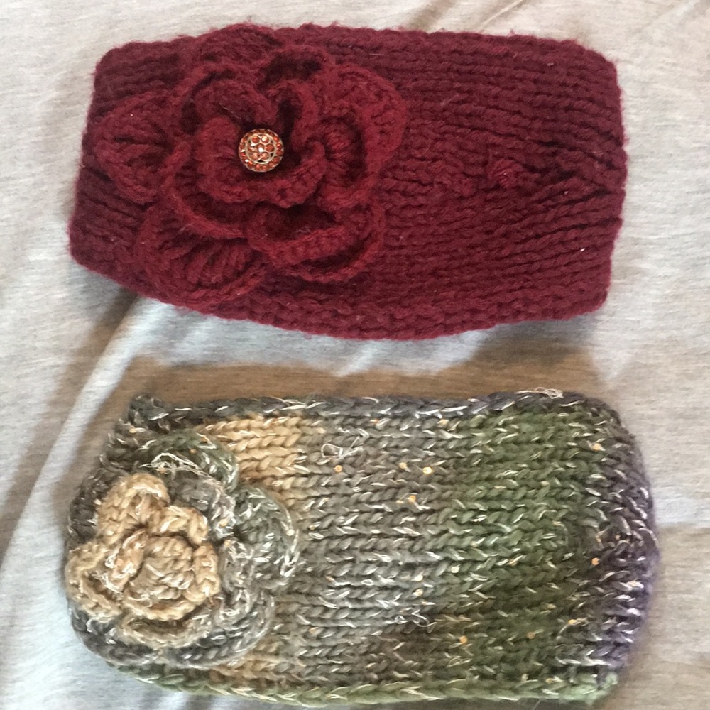 Two Cotton Winter Headbands - Thick